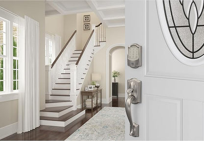 SCHLAGE Encode Smart Wi-Fi Deadbolt with Camelot Trim in Satin Nickel