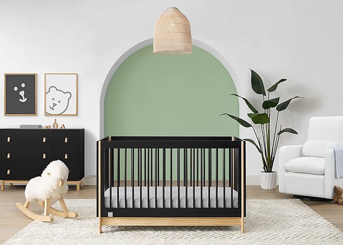 GAP babyGap Tate 4-in-1 Convertible Crib - Greenguard Gold Certified, Ebony/Natural