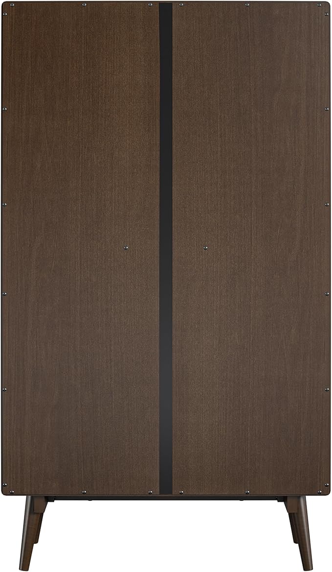 Novogratz Brittany 4 Shelf Bookcase, Walnut