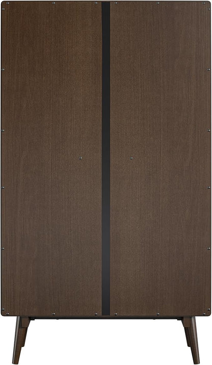Novogratz Brittany 4 Shelf Bookcase, Walnut