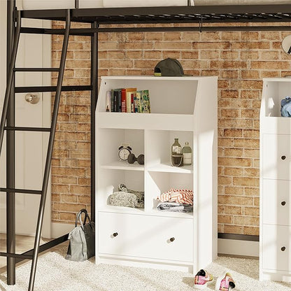 Ameriwood Home The Loft 1 Drawer Storage Tower, White