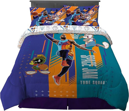Franco Kids Bedding Super Soft Comforter and Sheet Set, 5 Piece Full Size, Space Jam 2 A New Legacy
