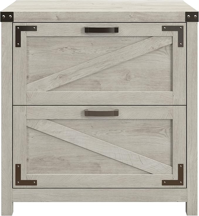 kathy ireland Home by Bush 2-Drawer Lateral File Cabinet, Letter/Legal, Cottage White, 29-Inch (CGF129CWH-03)