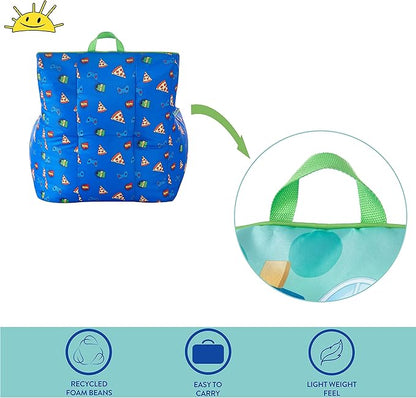 Idea Nuova Ryan's World Toddler Nylon Bean Bag Chair with Piping & Top Carry Handle Large