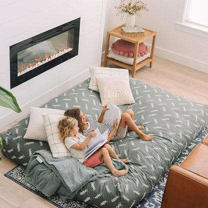 CordaRoy's Chenille Bean Bag Chair, Convertible Chair Folds from Bean Bag to Lounger, As Seen on Shark Tank, Espresso - King Size