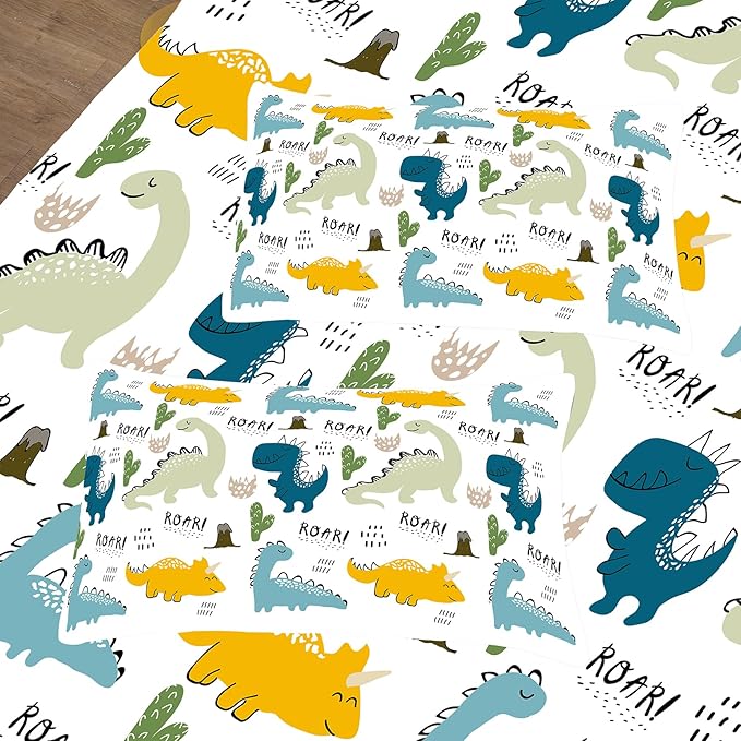 NINENINE Dinosaur Bedding Set for Kids,Twin Comforter Sets for Kids Boys,Blue Dinosaur Comforter Sets Cute Bed Set with 1 Comforter 1 Pillowcase