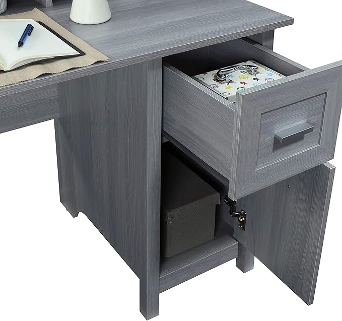 Techni Mobili Classic Office Storage Writing Desk, Grey