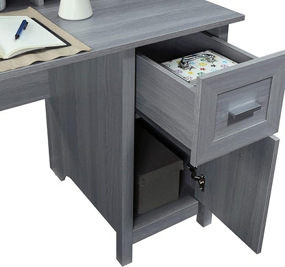 Techni Mobili Classic Office Storage Writing Desk, Grey