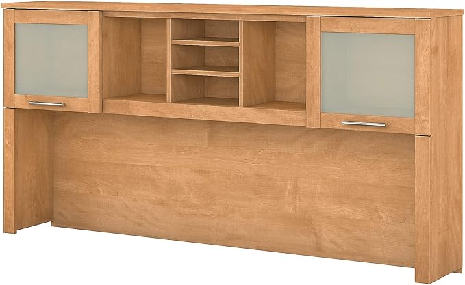 Bush Furniture Somerset Desk Hutch, 72W, Maple Cross