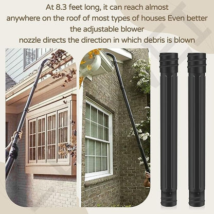 Gutter Cleaning Attachment Replaces AGC1000 Cleaning Kit & Mounting Bracket Kit for EGO 530CFM 580CFM 575CFM 650CFM 615CFM LBX6000, W/Battery Holders - Easily Clear Leaves And Debris From Gutters