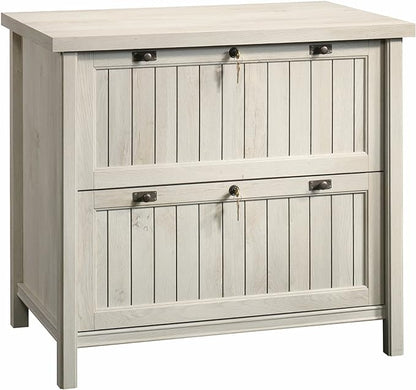 Sauder Costa Lateral File and Library Hutch Bundle, Chalked Chestnut
