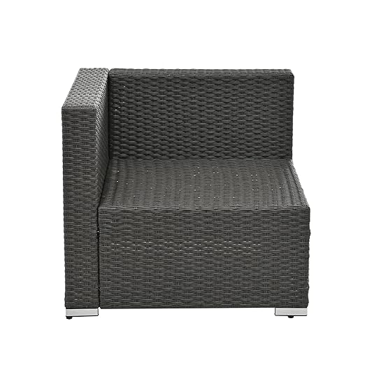 7 Piece Patio, Outdoor Furniture Sectional Sofa Rattan Wicker Conversation Set with Coffee Table and Water-resistant Cushion for Backyard Porch Balcony, B-Dark Gray d