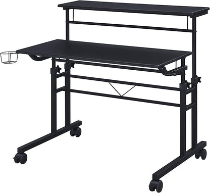 NicBex Laik-DW-00050-DX Desks, 35.25" W x 25" D x 28" H, Black