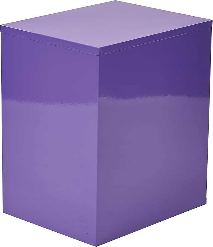 OSP Home Furnishings HPB Heavy Duty 3-Drawer Metal File Cabinet for Standard Files and Office Supplies, Purple Finish