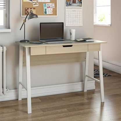 Ameriwood Home Oxford Computer Desk with Drawer, Pale Oak