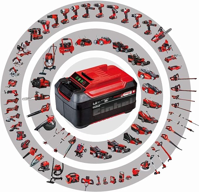 Einhell GE-CL Power X-Change 18-Volt Cordless 130-MPH 90-CFM Varaible Speed Air Sweeper / Leaf Blower, Kit (w/ 2.0-Ah Battery + Fast Charger)