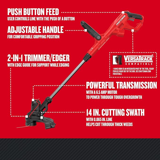 CRAFTSMAN 9 Amp Blower and 6.5 Amp 14-Inch String Trimmer Bundle