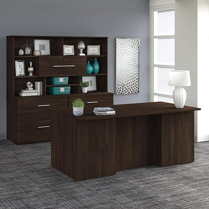 Bush Business Furniture 500 Home-Office-desks, 72W x 24D, Black Walnut