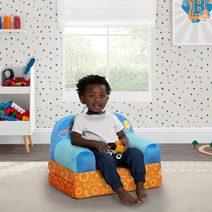 Delta Children Cozee Buddy Flip-Out Kids Chair, Blippi