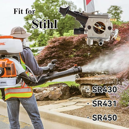Carburetor Compatible with Stihl BR350 BR350Z BR430 BR450 SR430 SR450 Backpack Blower Replace# 4244 120 0606, Carb Repair Kit Compatible with Zama C1Q-S210 C1Q-S210B C1Q-S209C