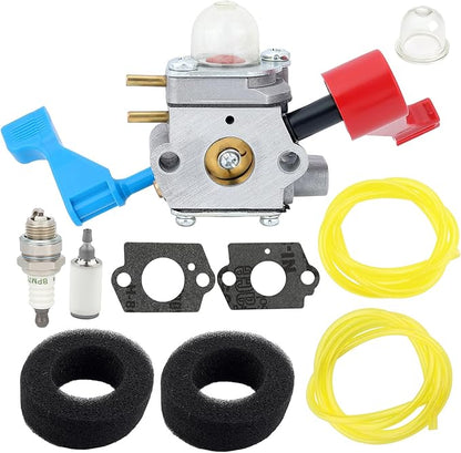 C1U-W12A Carburetor for Poulan FL1500 FL1500LE Leaf Blower C1U-W12B Gas Leaf Blower Carb Craftsman 952711486 530071629 with Filter Repower Kit Spark Plug