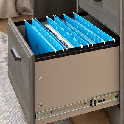South Shore Versa Computer Desk with Hutch, Gray Maple