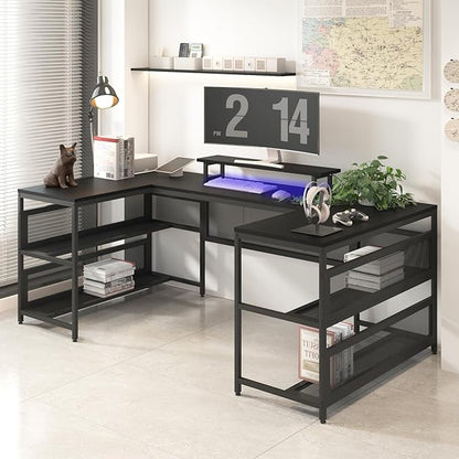 NicBex Laik-DW-00009-DX-1 Desks, 82" W x 43" D x 35" H, Matte Black