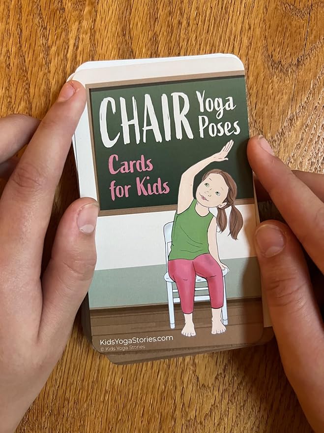Chair Yoga Poses Cards for Kids: Movement Breaks or Brain Breaks in Classroom, Homeschool, Play Therapy, Calm Corner, or for Social Emotional Learning Activities and Test Taking Strategies