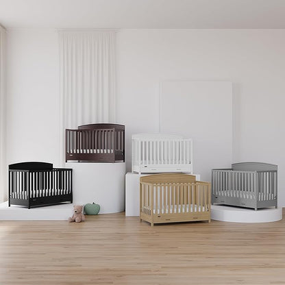 Graco Benton 5-in-1 Convertible Crib (Espresso) – GREENGUARD Gold Certified, Converts from Baby Crib to Toddler Bed, Daybed and Full-Size Bed, Fits Standard Full-Size Crib Mattress
