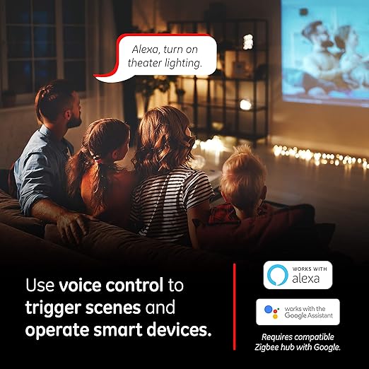 Enbrighten Zigbee Dimmer, QuickFit & SimpleWire, Pairs Directly with Echo 4th Gen/Echo Show 10/Echo Studio/Echo Plus/Eero Pro 6, Compatible with Alexa, Google Assistant, White & Light Almond, 43082