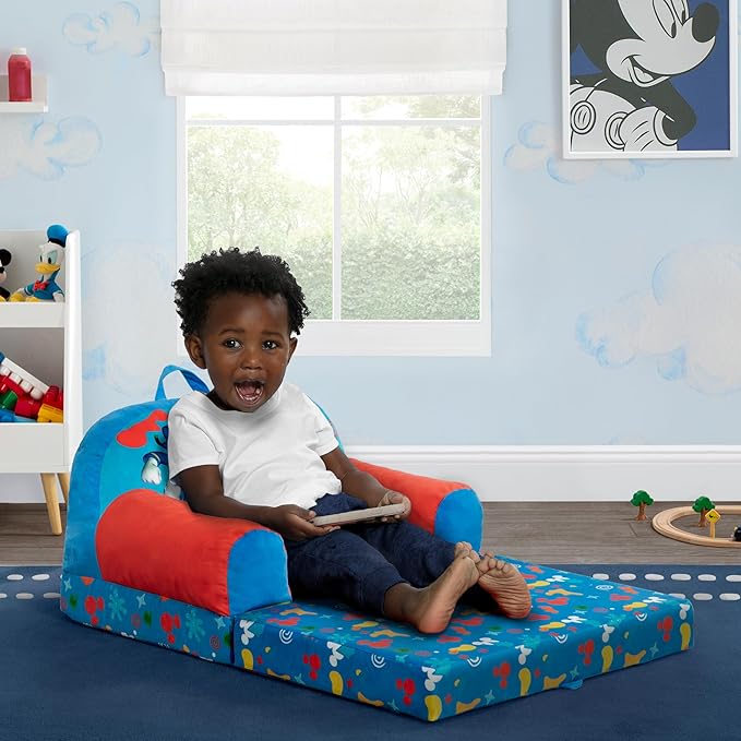 Delta Children Cozee Buddy Flip-Out Kids Chair, Mickey Mouse
