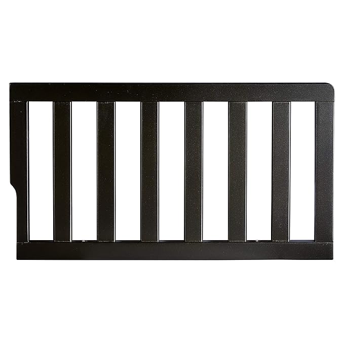 Evolur Loft Art Deco Convertible Crib Toddler Guard Rai, Black