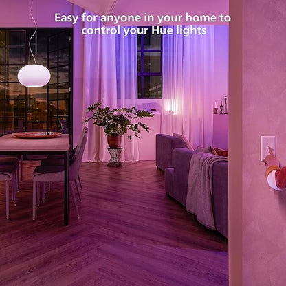 Philips Hue Wall Switch Module, White - 2 Pack - Indoor - Keeps Hue Smart Lights Reachable When Switch is Off - Requires Hue Lights and Hue Bridge