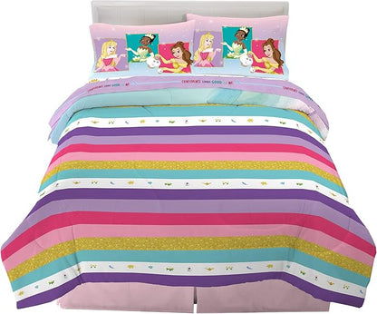 Disney Princess Ariel Kids Bedding Super Soft Comforter And Sheet Set, 5 Piece Full Size, "Official" Disney Product By Franco