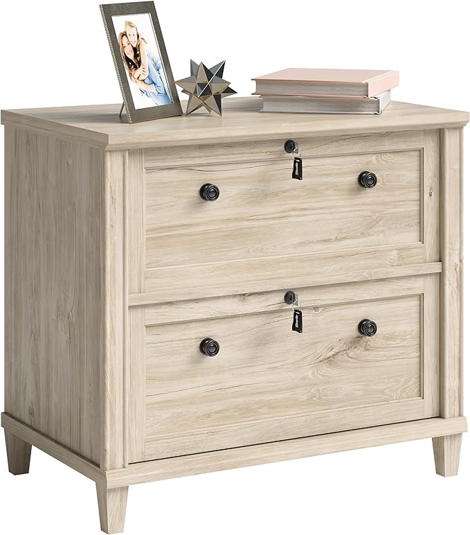 Sauder Hammond Lateral File, L: 32.87" x W: 20.55" x H: 30.0", Chalk Oak Finish