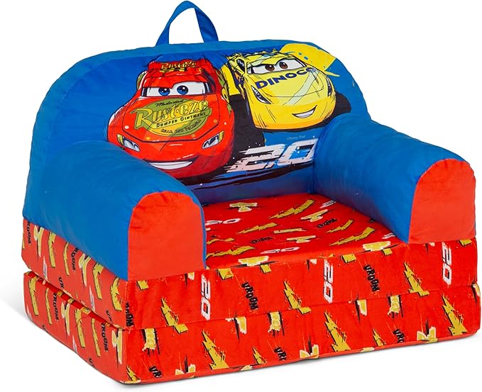 Delta Children Cozee Buddy Flip-Out Kids Chair, Cars