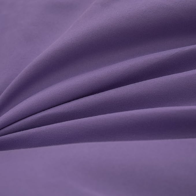 Purple Comforter Set Full Size, Light Purple Boho Ruffle Bedding Set, 3Pcs Kids Girls Full Size Bedding Sets for All Season
