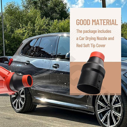 Car Drying Nozzle for Milwaukee M18 Fuel Single Battery 2724-20 2728-20 M18 Leaf Blowers, Car Drying Nozzle for Milwaukee Leaf Blowers with Red Soft Tip Cover