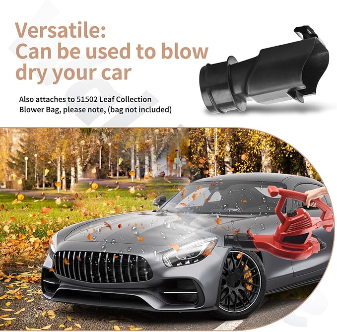 Blower Flat Nozzle Vacuum Tubes, Car Drying Nozzle Compatible with Toro Leaf Blower, Leaf Blower Flat Nozzle for 51619 51502 Leaf Collection Blower Bag