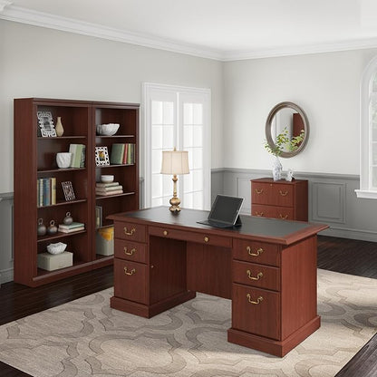 Bush Saratoga Lateral File Cabinet, Harvest Cherry (EX45654-03)