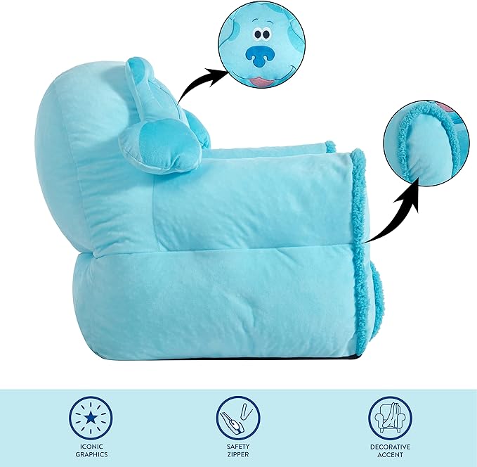 Idea Nuova Blues Clues Bean Bag Sofa Chair Polyester Large