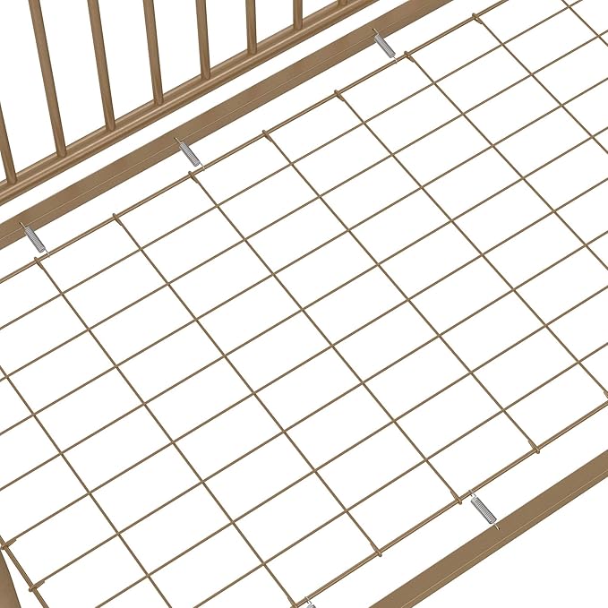 Little Seeds Ivy 3-in-1 Convertible Metal Crib, JMPA Certified, Gold