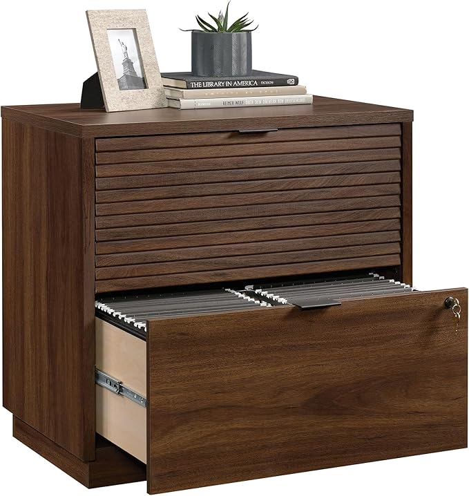 Sauder Englewood Lateral file, L: 30.87" x W: 19.29" x H: 29.25", Spiced Mahogany finish