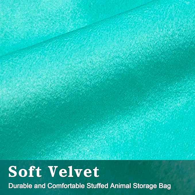 Jorbest Unicorns Stuffed Animal Storage Bean Bag Chair for Kids and Adults, Unicorns Rainbow Bean Bag Stuffed Animal Storage, Luxury Velvet Stuffie Seat - Cover ONLY (200L/52 Gal, Rainbow)