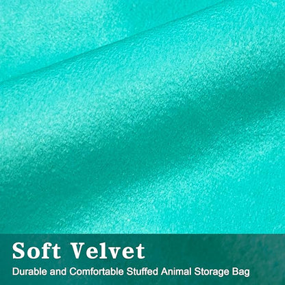 Jorbest Unicorns Stuffed Animal Storage Bean Bag Chair for Kids and Adults, Unicorns Rainbow Bean Bag Stuffed Animal Storage, Luxury Velvet Stuffie Seat - Cover ONLY (200L/52 Gal, Rainbow)