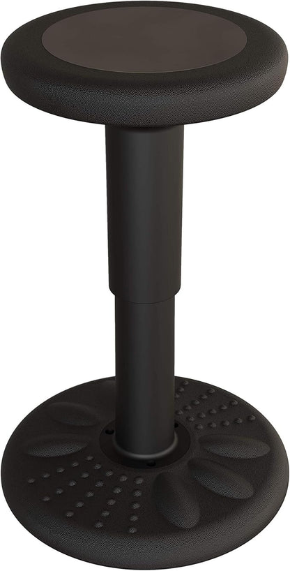 Studico ActiveChairs Adjustable Wobble Stool, Flexible Classroom Seating, Improves Focus, Posture and Helps ADHD/ADD, Sensory Chair, Active Fidget Chairs Adjusts from 16.65" to 23.75" Ages 13-18 Black