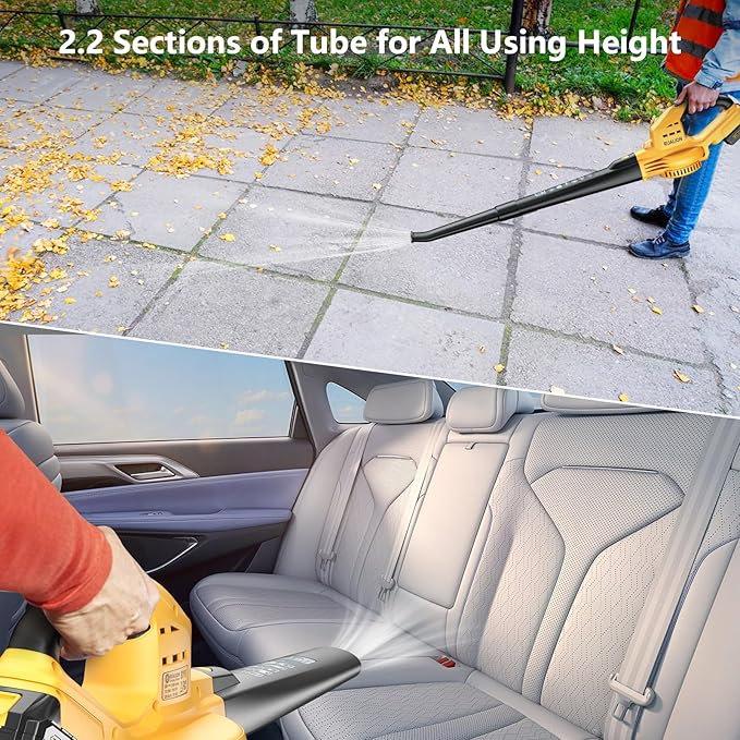 Leaf Blowers Battery Powered: 290CFM 135MPH Leaf Blower Cordless with Battery & Charger for Lawn Care | Patio | Garage