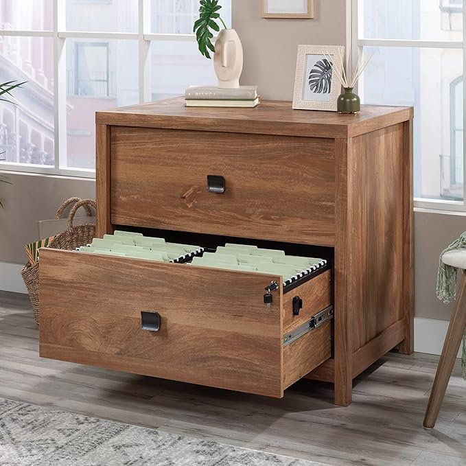 Sauder Cannery Bridge Lateral File, L: 31.73" x W: 22.05" x H: 29.76", Sindoori Mango finish