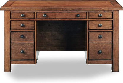 Tahoe Aged Maple Executive Pedestal Desk by Home Styles, 5412-18