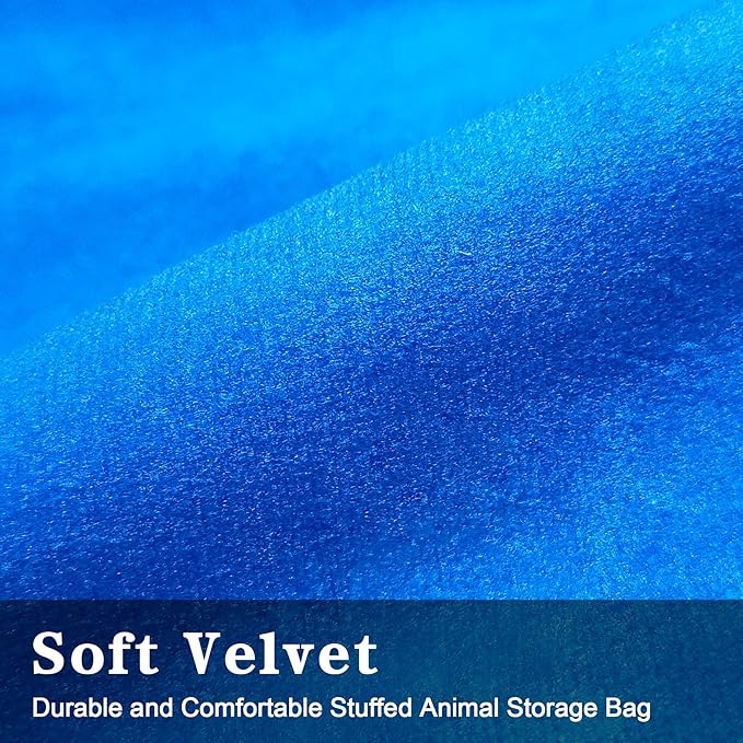 Jorbest Stuffed Animal Storage, Soccer Stuffed Animal Bean Bag Storage, Bean Bag Chair Cover for Kids, Luxury Velvet Stuffie Seat - Cover ONLY (200L/52 Gal)